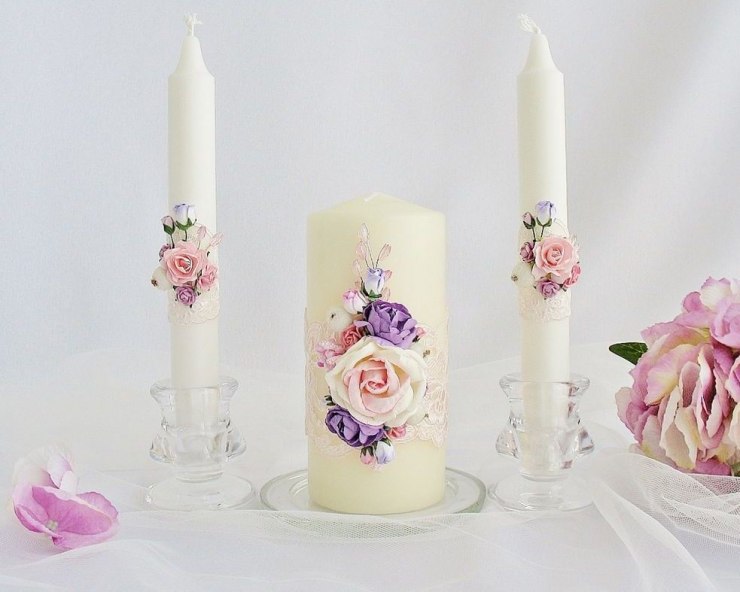 bougies de mariage faites-le vous-même photo