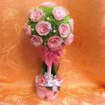 topiaire de serviette de mariage