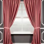 Rideaux allongés rose foncé