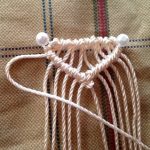 Original twine ornament for window curtain