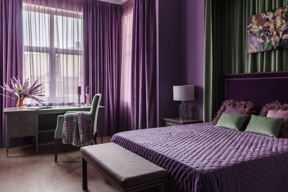 tulle lilas à l'intérieur