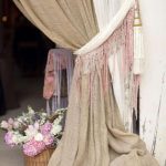 rideaux en toile de jute