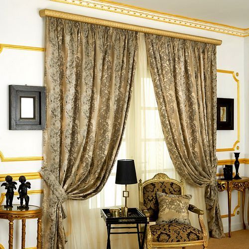 rideaux jacquard à l'intérieur