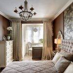 foto de design de interiores de cortinas de zoneamento de quarto