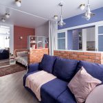 quarto design de interiores de cortinas de zoneamento