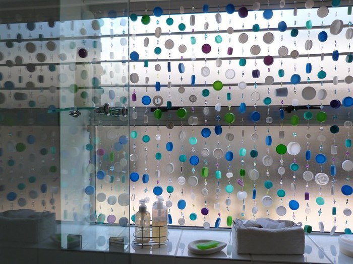 cortinas hacerlo usted mismo de tapas de plástico