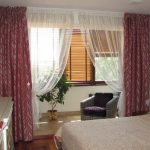 rideaux de chambre avec des idées de conception de balcon
