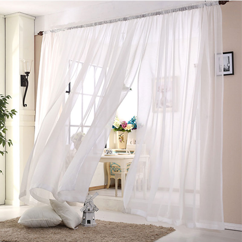 white curtains