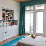 conception de rideaux turquoise