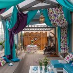 idées de design de rideaux turquoise