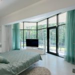 rideaux turquoise design photos