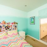 intérieur de rideaux turquoise