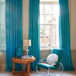 types de rideaux turquoise