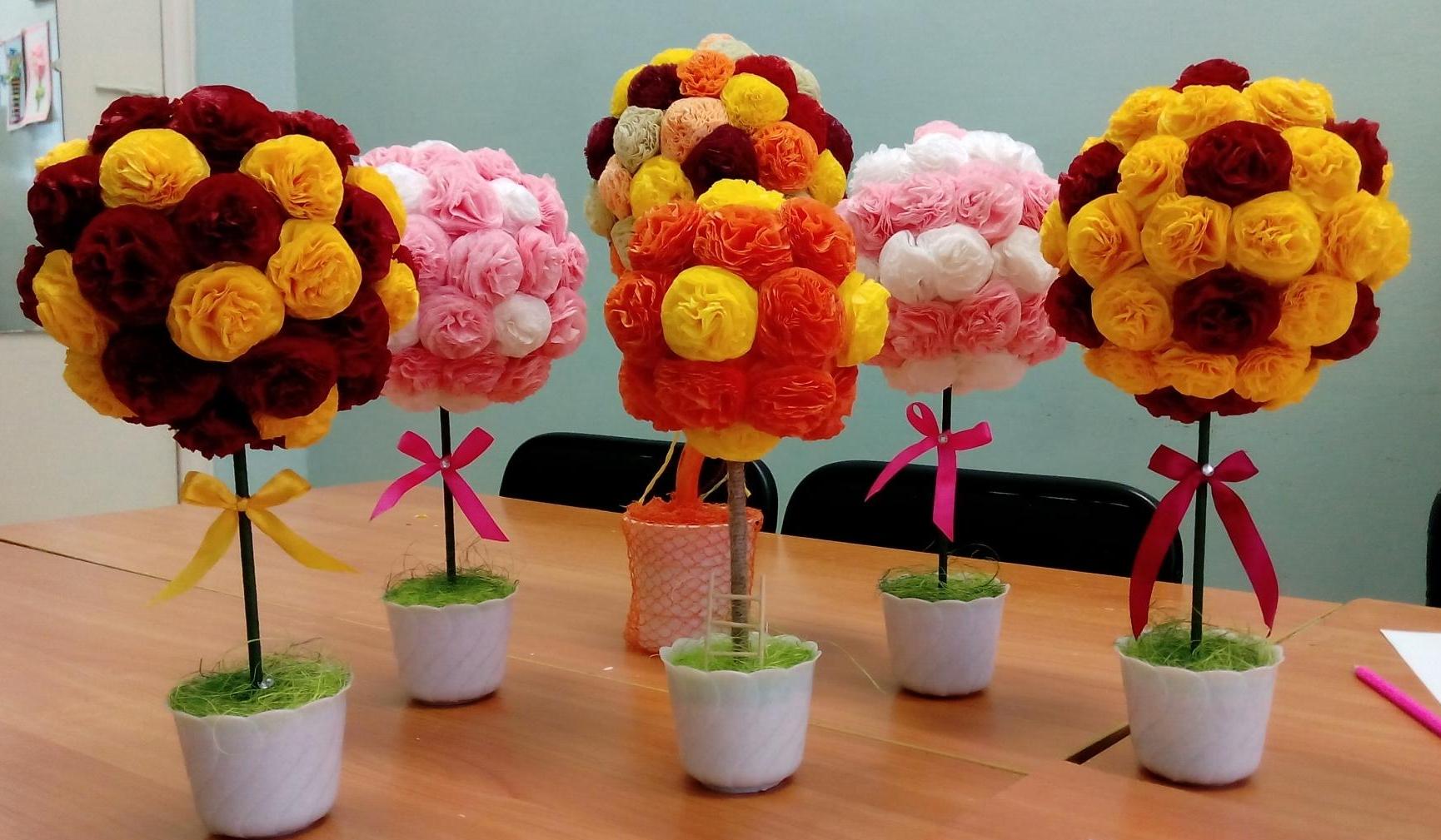 fleurs de serviettes en pots photo