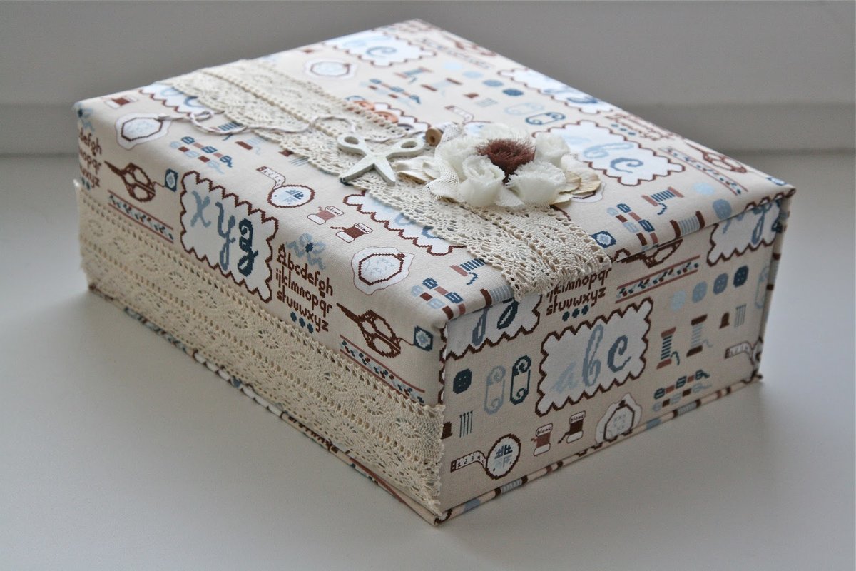 décor de boîte en tissu