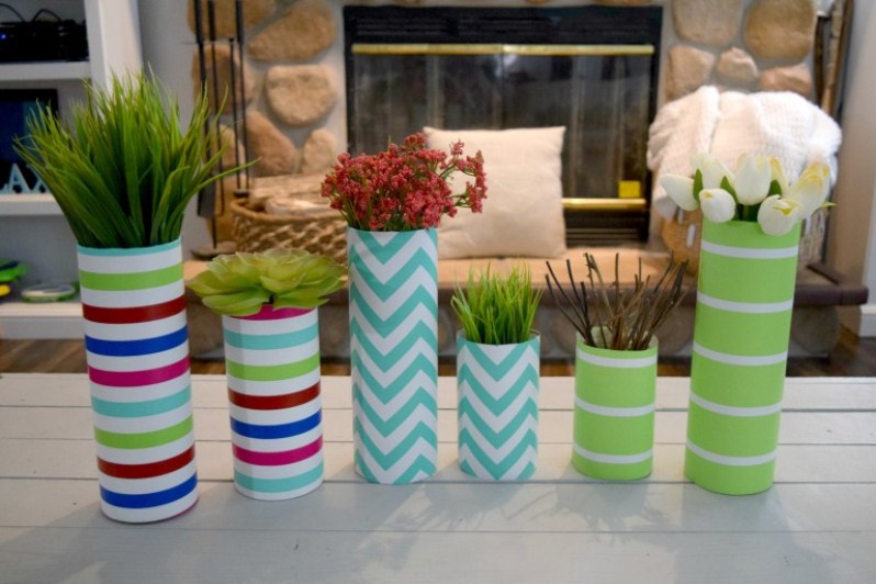 décor de papier vase