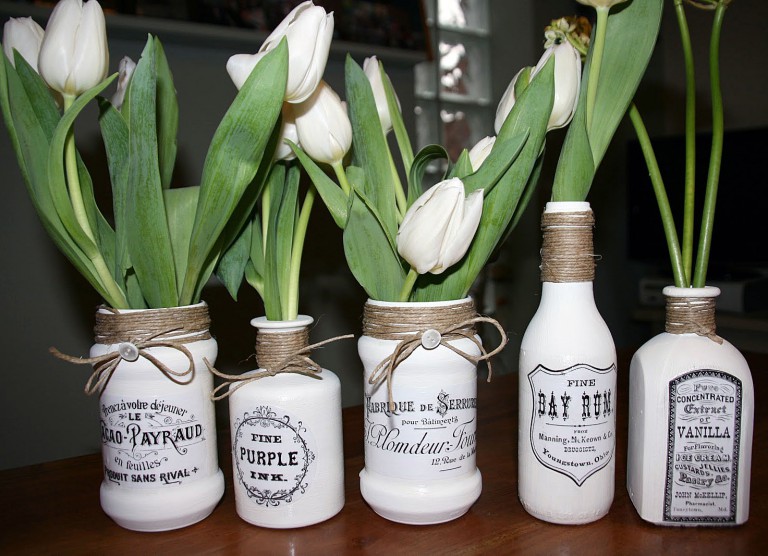decoupage botellas foto ideas