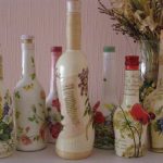 decoupage botellas de vino
