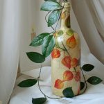 botellas de vino decoupage hágalo usted mismo foto
