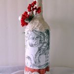 decoupage botellas de vino hágalo usted mismo diseño de la foto
