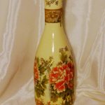 botellas de vino decoupage hágalo usted mismo foto decoración