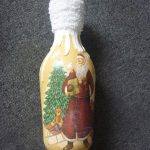 decoupage botellas de vino hágalo usted mismo diseño de la foto