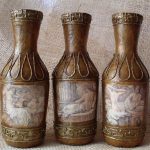 Decoupage botellas de vino hágalo usted mismo opciones de fotos