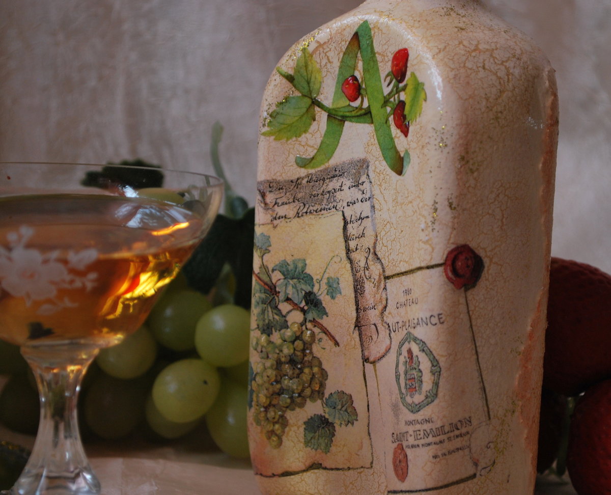 decoupage botellas decoracion ideas