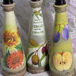 botellas de vino decoupage hágalo usted mismo foto
