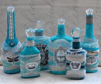 idées de design de bouteilles de découpage