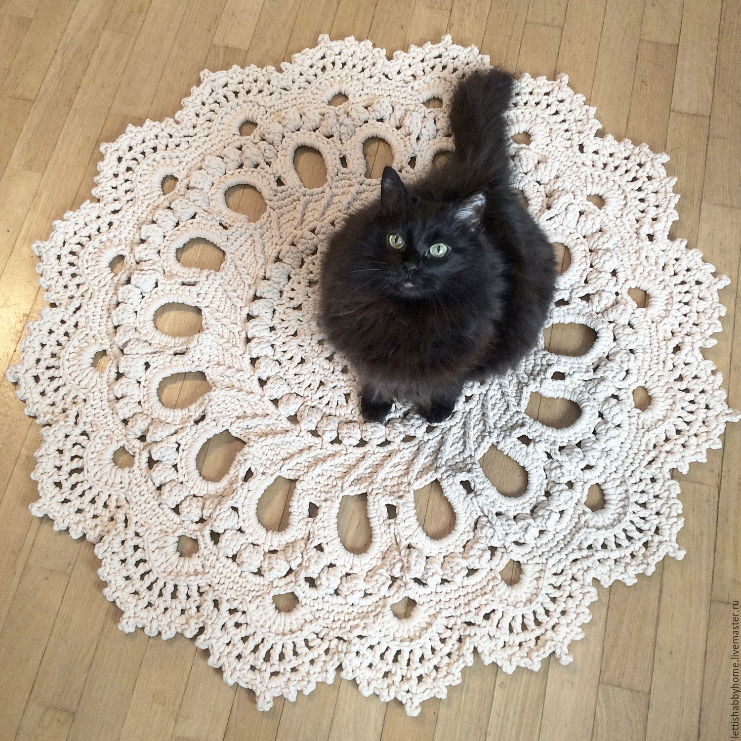 tapis ajouré en corde de polyester
