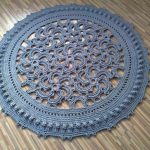 tapis polyester crocheté