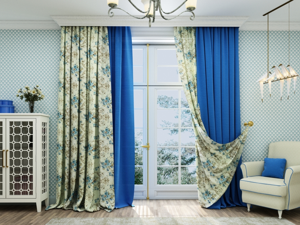 double curtains
