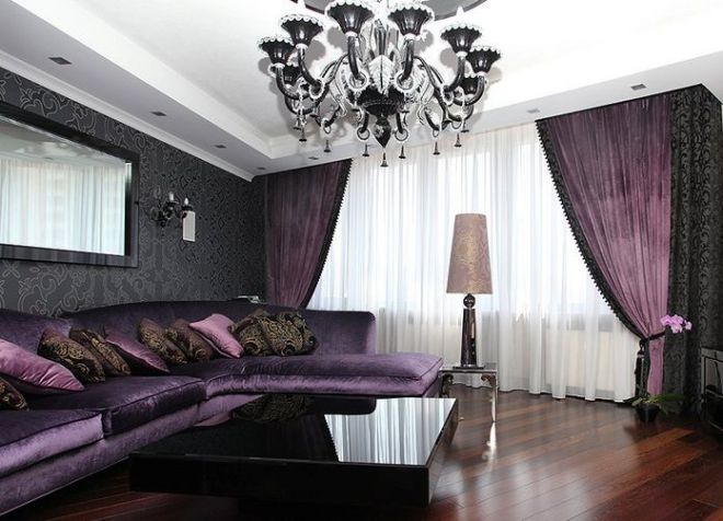 rideaux violets