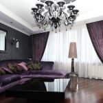 rideaux et tulle violets