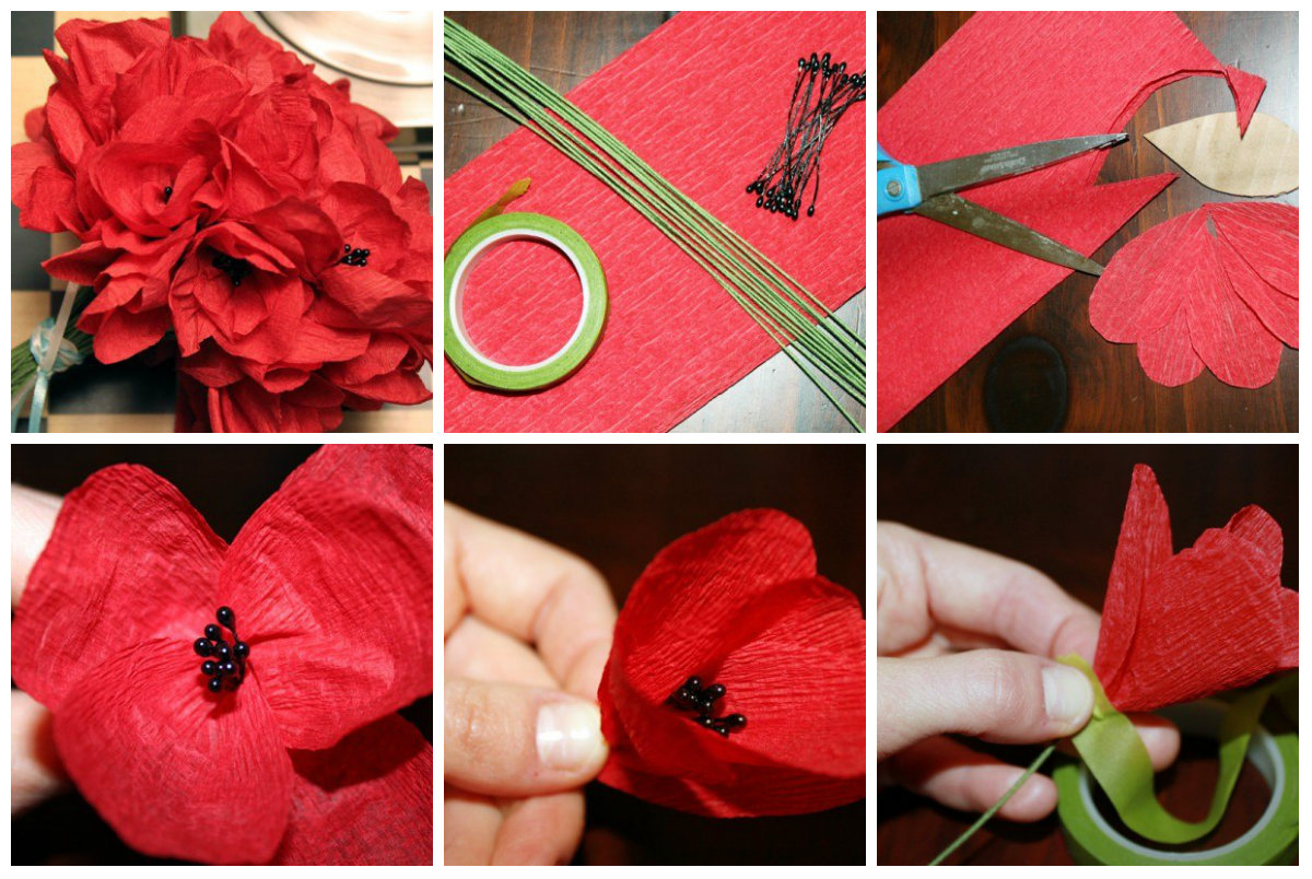 coquelicots de serviettes comment faire