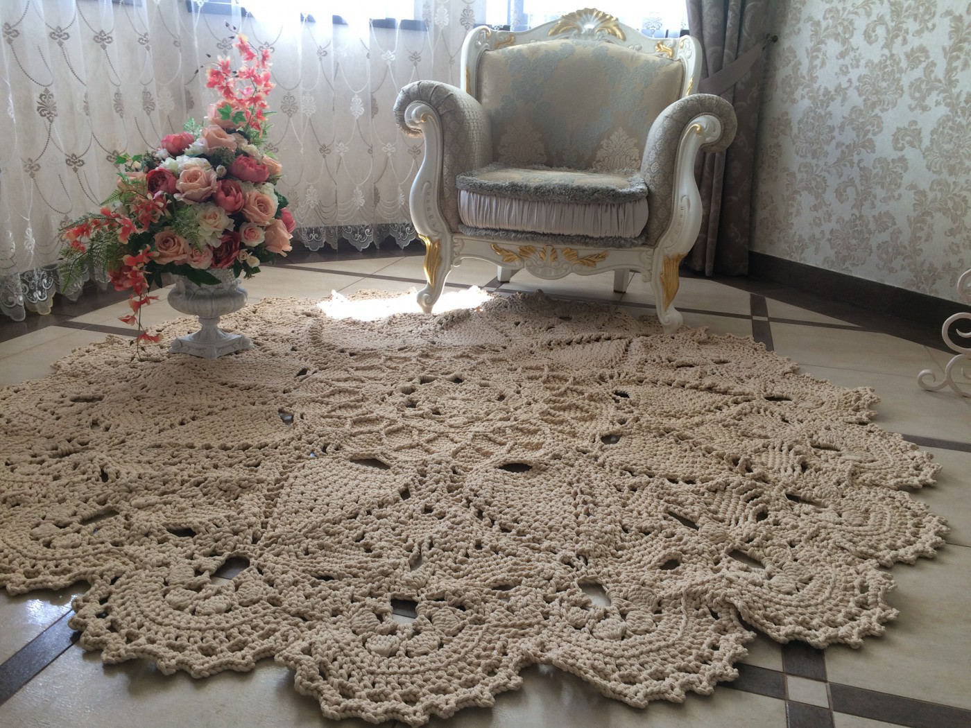 tapis design en polyester photo