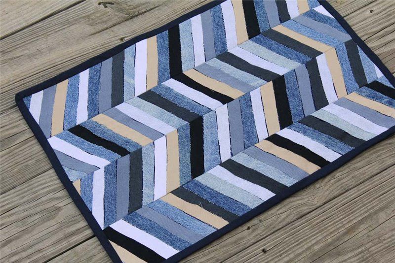vieux tapis de jeans