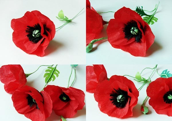 coquelicots photo serviette