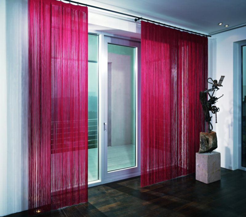 gordijnen interieur touwen foto