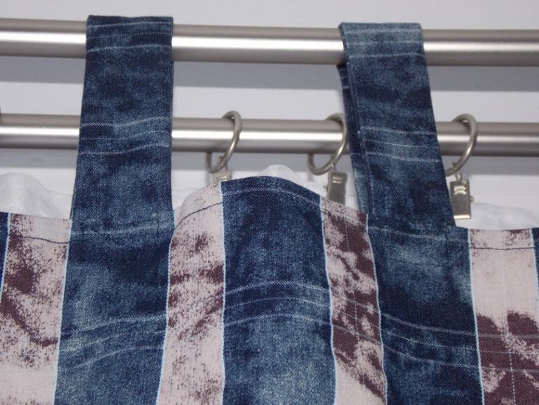 rideaux de jeans inhabituels