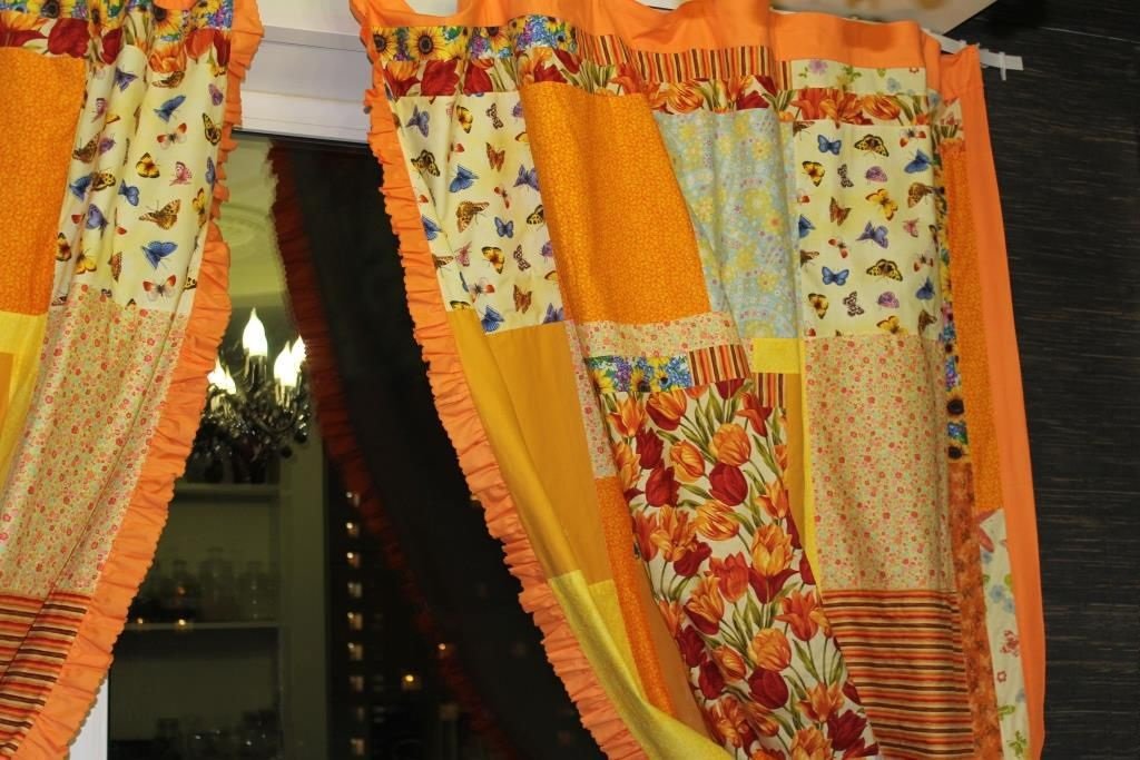 rideaux de patchwork fantaisie