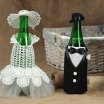 décoration de bouteilles de champagne pour un mariage