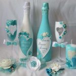 décoration de bouteilles de champagne pour mariage