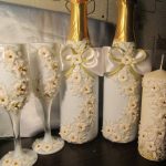 décoration de bouteilles de champagne pour un mariage