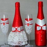 décoration de bouteilles de champagne pour les options de mariage