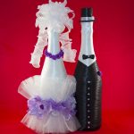 décoration de bouteilles de champagne pour un mariage
