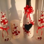 décoration de bouteilles de champagne pour options de mariage