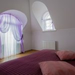 rideaux organza lilas