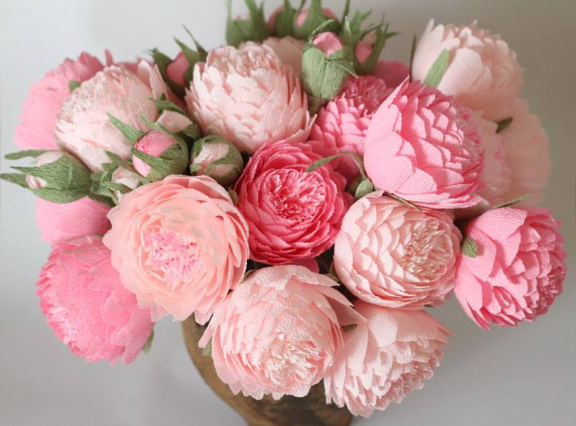 photo de serviette pivoine